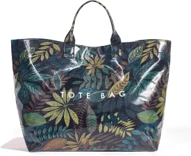 Lushandy PVC Tote Bag for Women - Canvas Leopard Cheetah Print Letter Handbag - Clear PVC Carry All Bag