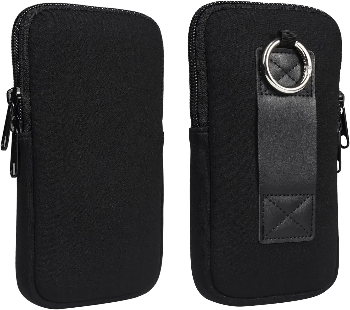 Neoprene Phone Sleeve Zipper Cell Phone Pouch Bag Belt Loop Case Compatible for Galaxy S25 S24 S10e A10e / Apple iPhone 16/16 Pro/XS X SE/Pixel Fold/Pixel 5 (Small)