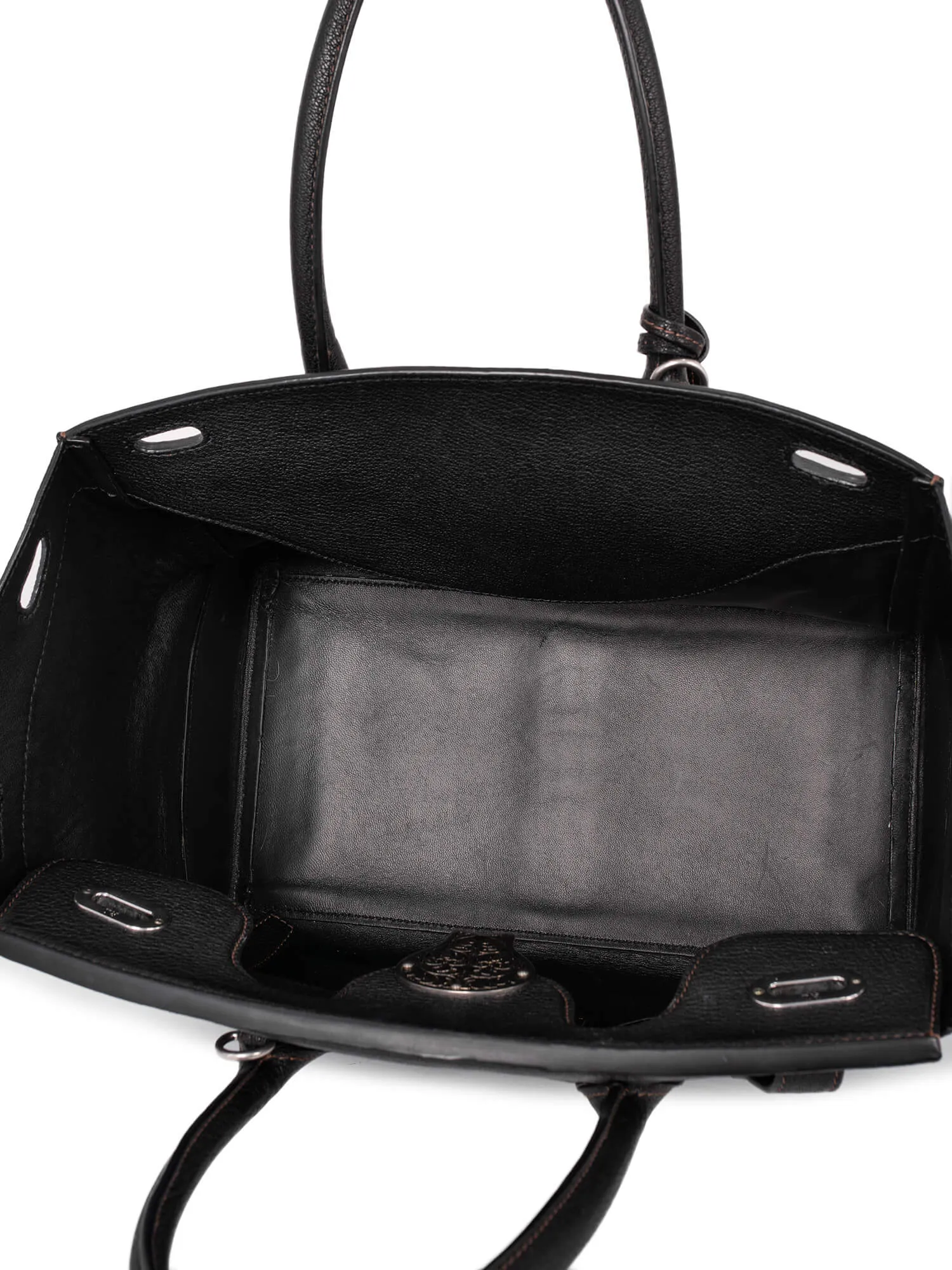 Ralph Lauren Leather Leopard Light Ricky Bag 33 Black