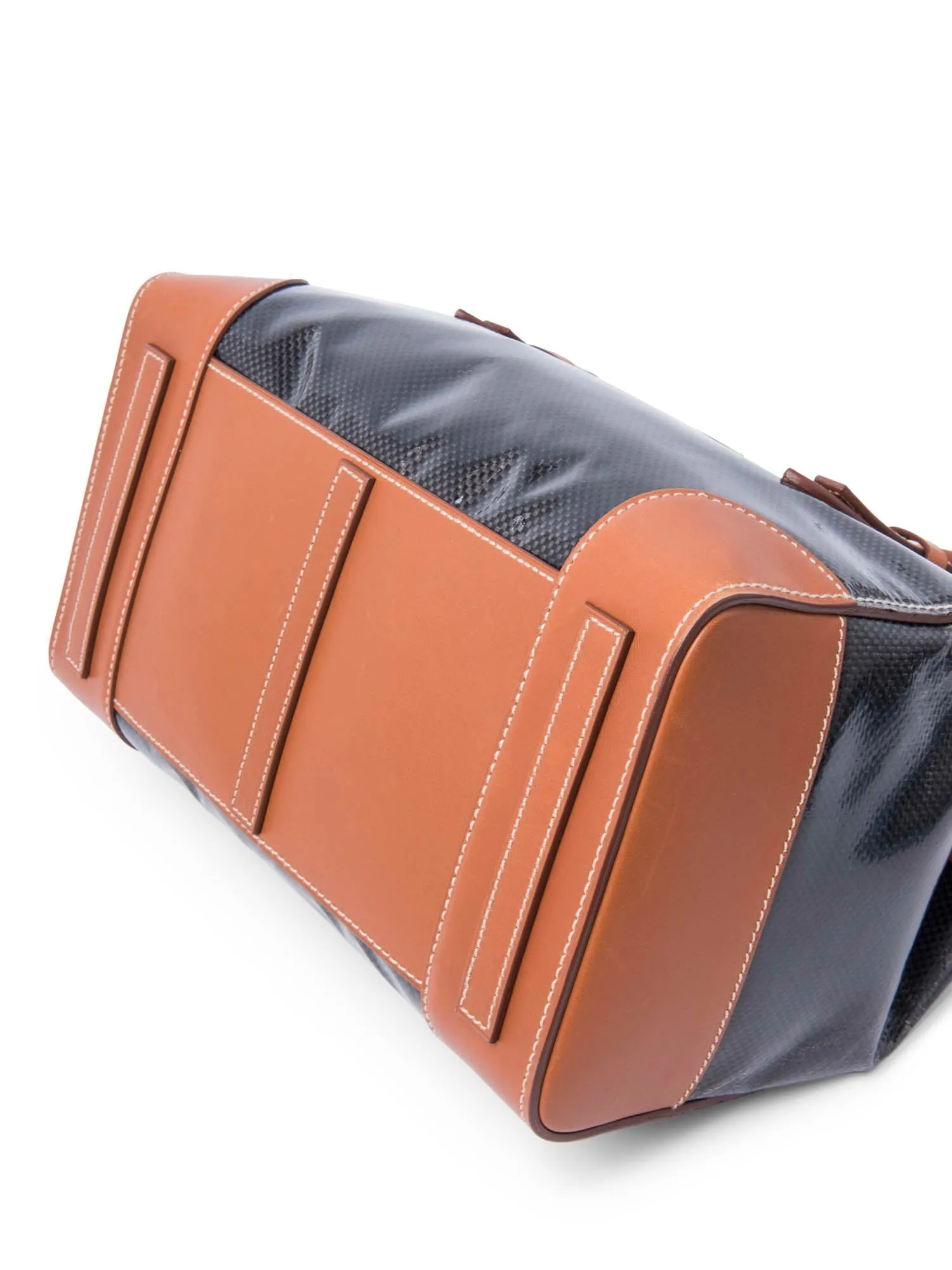 Ralph Lauren Logo Carbon Fiber Limited Edition Ricky Bag Black Brown 33
