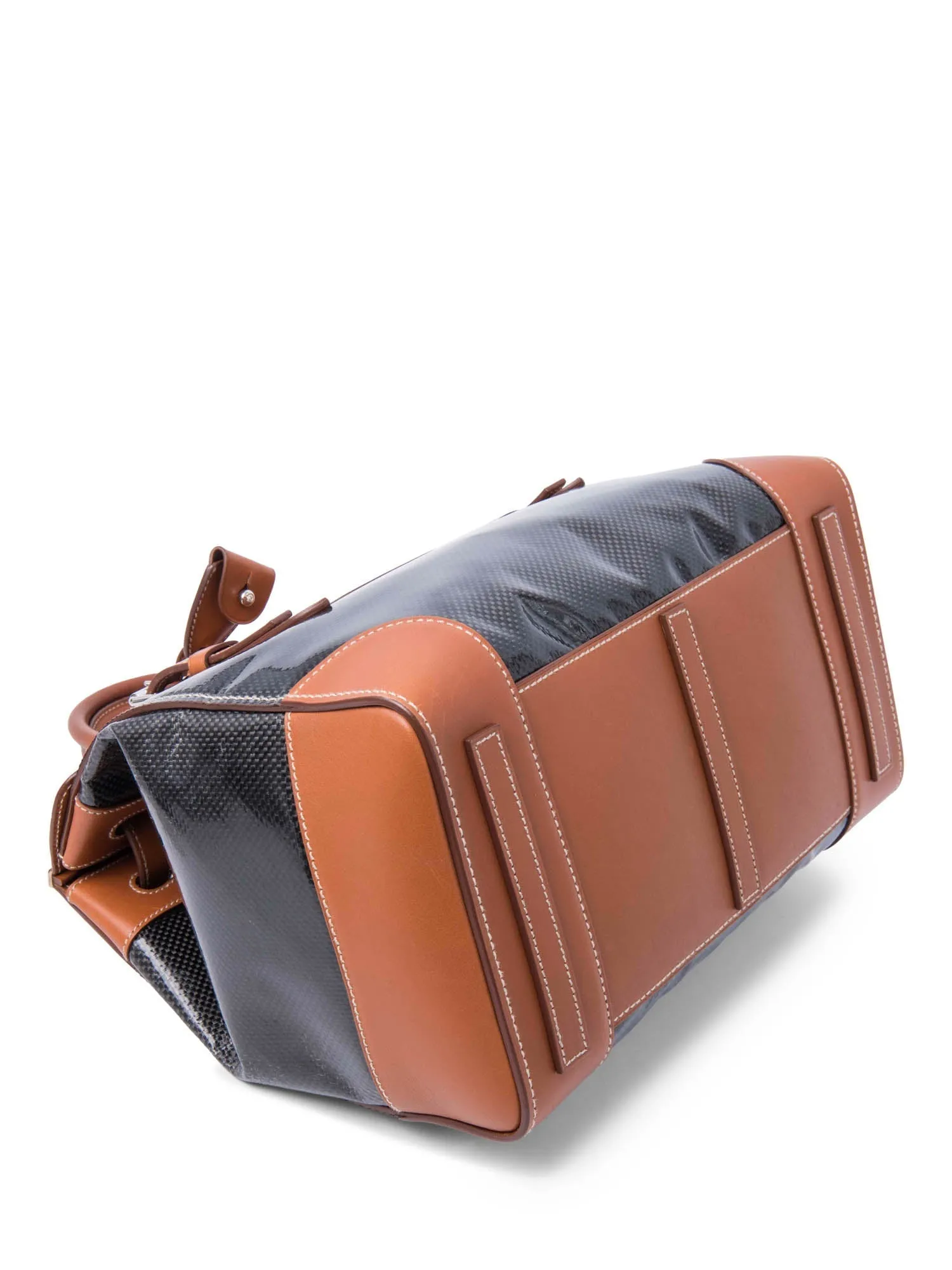 Ralph Lauren Logo Carbon Fiber Limited Edition Ricky Bag Black Brown 33