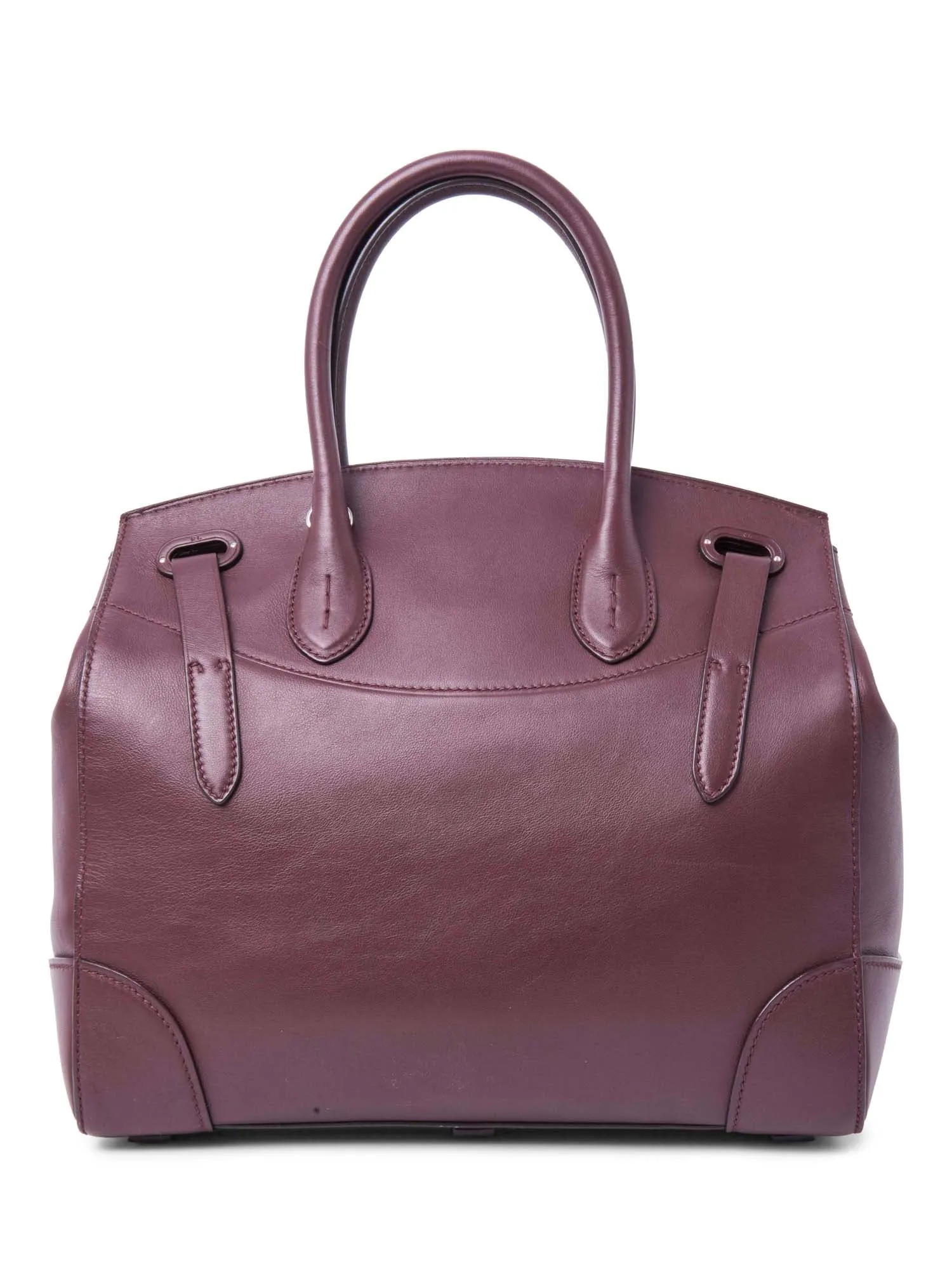 Ralph Lauren Logo Leather Ricky Bag Burgundy 33