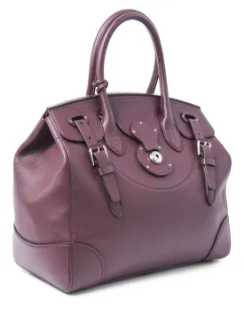 Ralph Lauren Logo Leather Ricky Bag Burgundy 33
