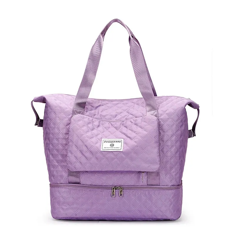 Ruby Rendezvous: Stylish Argyle Weekend Travel Duffle