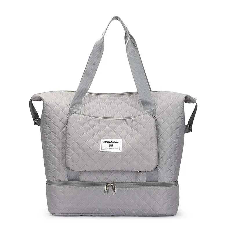 Ruby Rendezvous: Stylish Argyle Weekend Travel Duffle