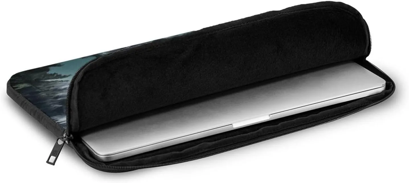 Shockproof Portable Laptop Sleeve Bag 10 inch - for Men and Women Business Travel, School, and Office Use Glacier Fjord, Alaska Pattern