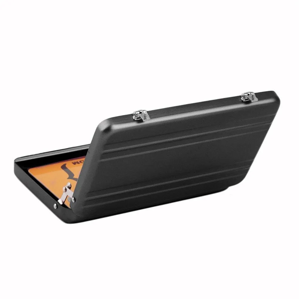 Sidiou Group Mini Briefcase Business Card Case ID Holders Password Aluminium Credit Card Holder