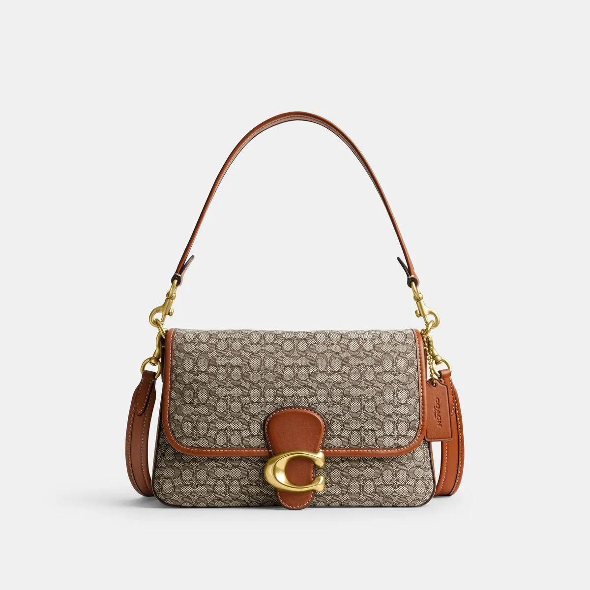 Soft Tabby Shoulder Bag In Micro Signature Jacquard