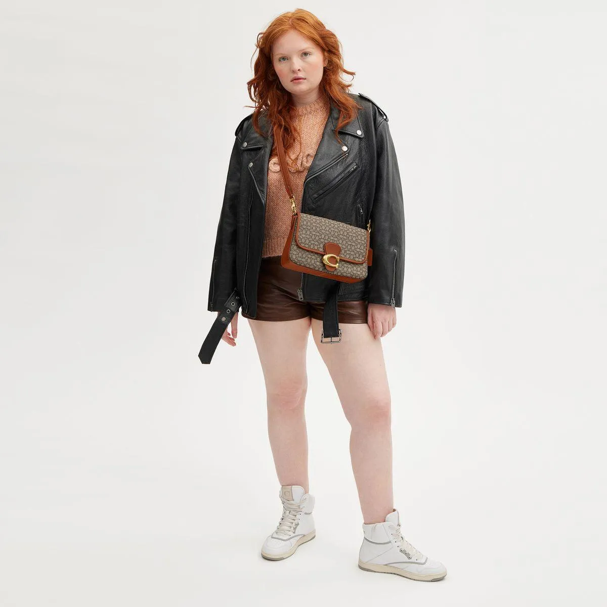 Soft Tabby Shoulder Bag In Micro Signature Jacquard