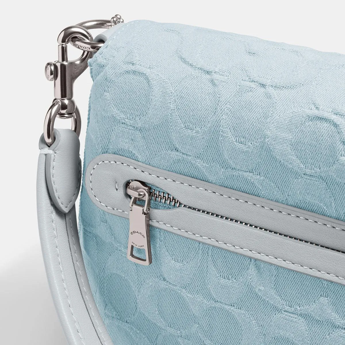 Soft Tabby Shoulder Bag In Signature Denim