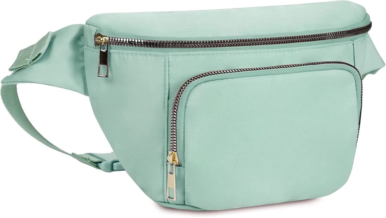sportsnew Fanny Packs for Women,Large Waist Pack with Extra Extension Belt,Fashion Crossbody Belt Bags for Travel Walking Running Hiking, Mint Green, patent pending