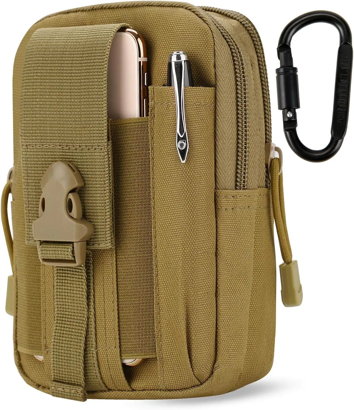 Tactical Waist Pouch EDC Molle Waist Bag Belt Phone Pouch Holster Purse Carrying Pouch for Smartphone, Tools