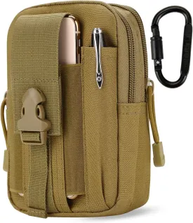 Tactical Waist Pouch EDC Molle Waist Bag Belt Phone Pouch Holster Purse Carrying Pouch for Smartphone, Tools