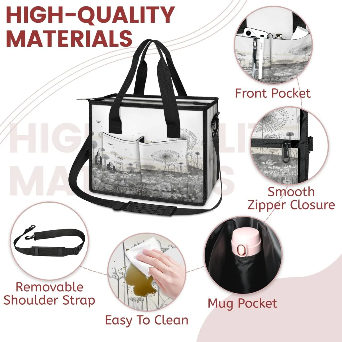 Tote Satchel Bag Set 3PCS for Women, Tote Briefcase Shoulder Handbag Purse Satchels