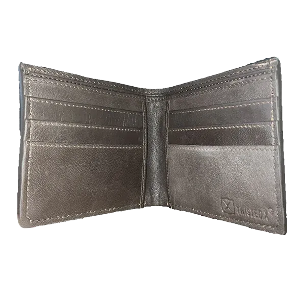 Twisted X Bifold Basket Weave Brown Wallet