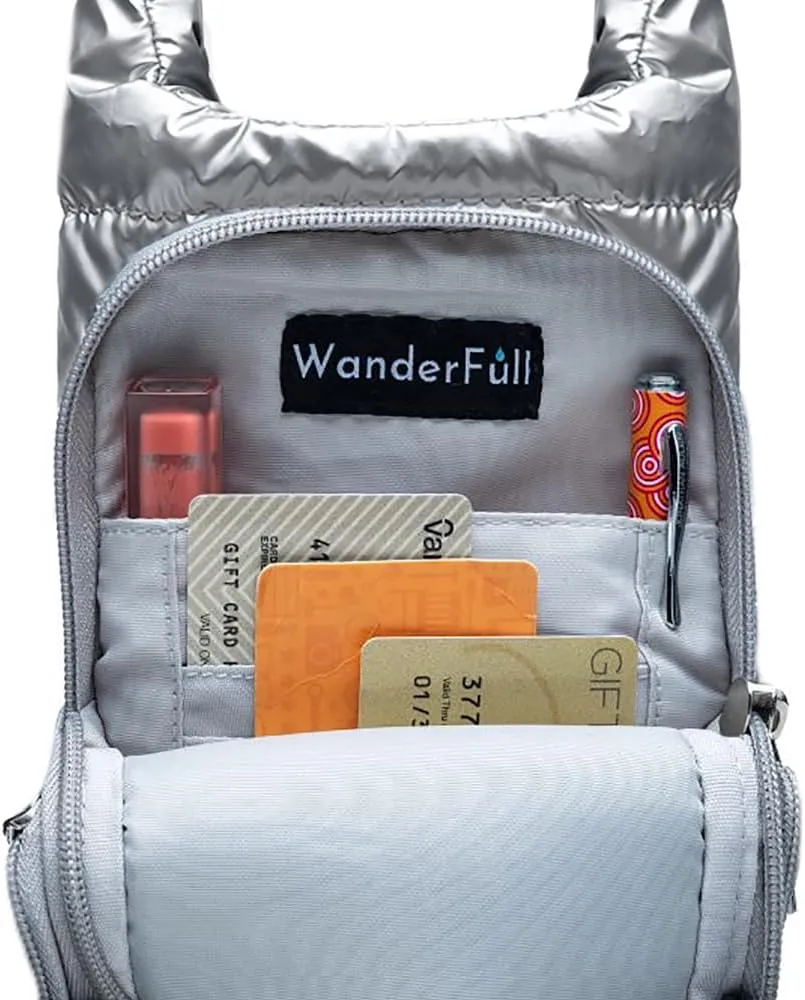 WanderFull Original HydroBag, Water Bottle Holder with Strap, Hands-Free Crossbody Water Bottle Carrier Bag w/Phone Pocket