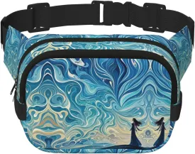 Wistful Drift Print Crossbody Waist Bag, Adjustable Everywhere Fanny Packs for Men&Women/Traveling/Outdoors/Hiking